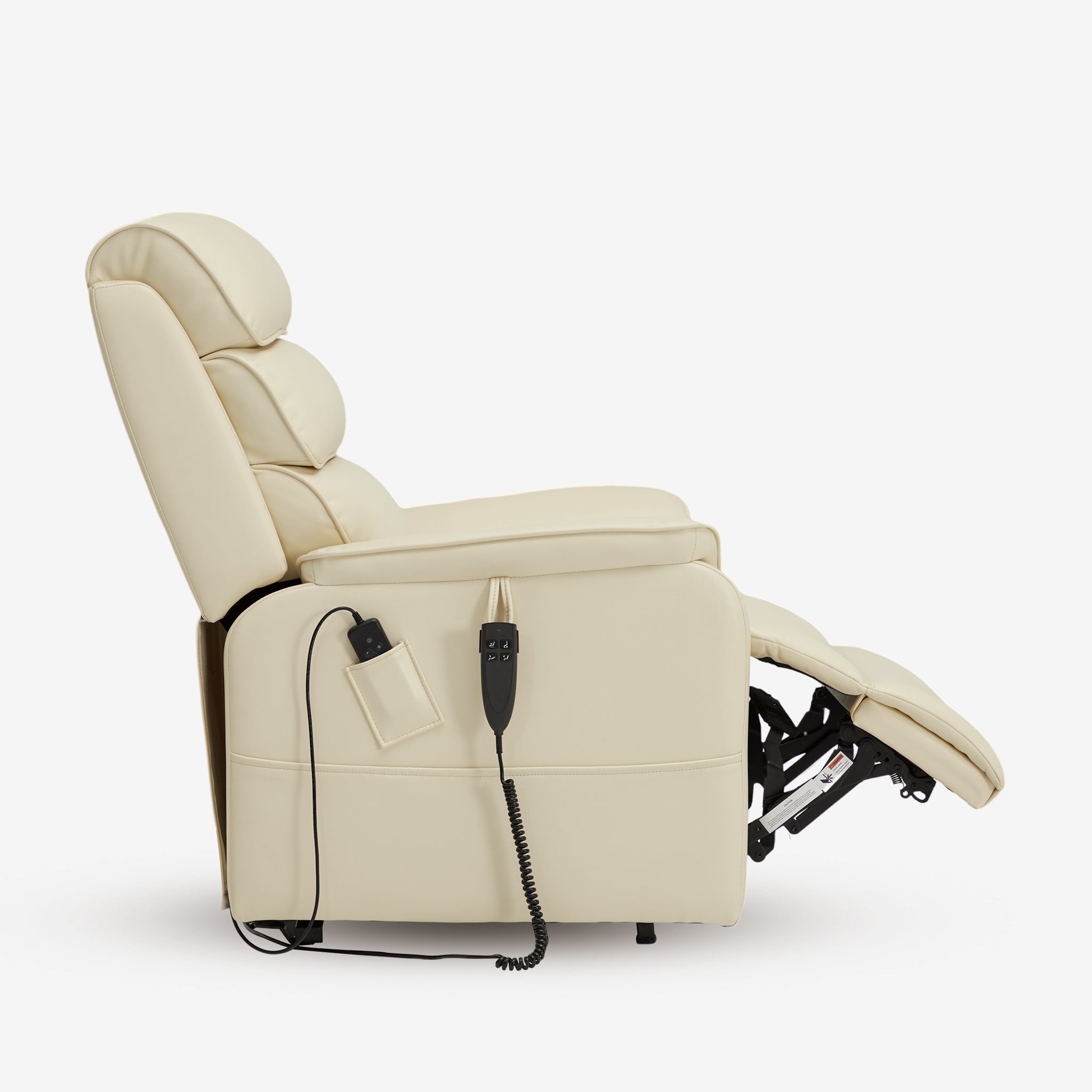 Cream leather best sale massage chair