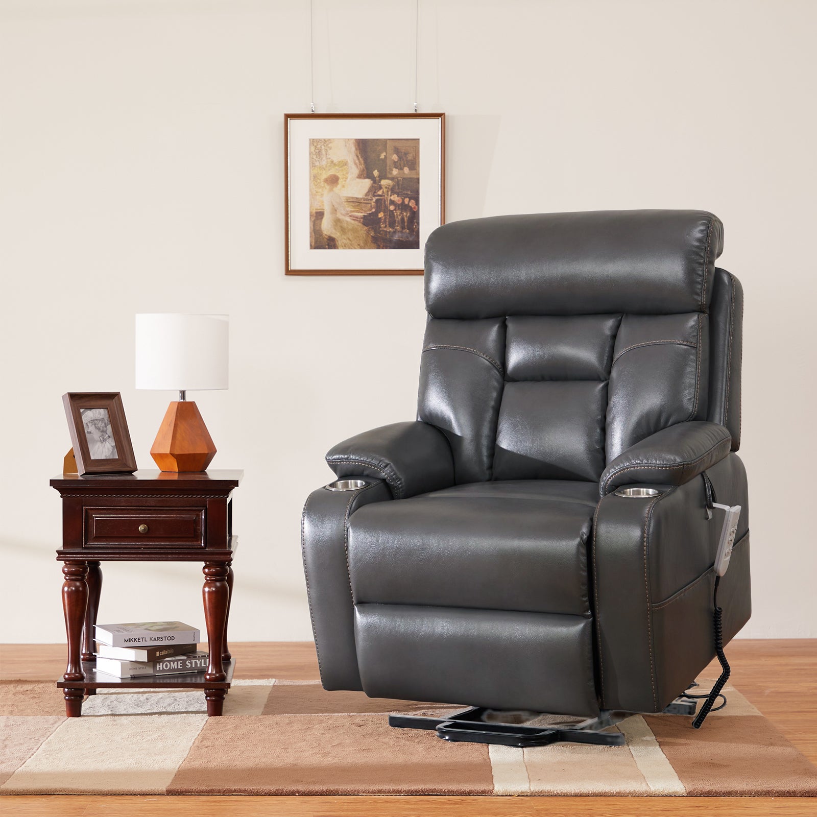 Three Motor Recliner Chair With Lumbar Support and Infinite Position