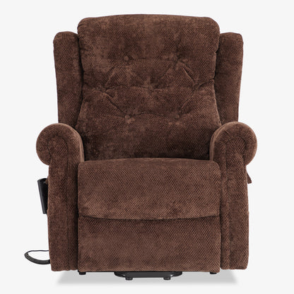 9199 Power Lift Recliner With Heat&Massage(Medium, Chenille Brown)