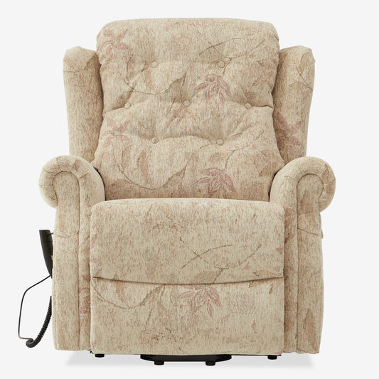 9199 Power Lift Recliner With Heat&Massage(Medium, Jacquard Chenille Beige Yellow)