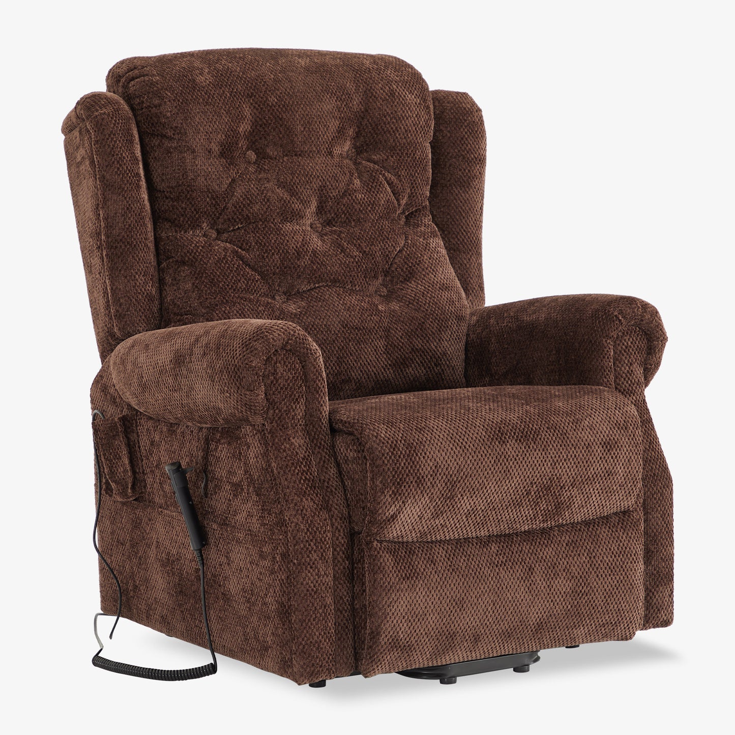 9199 Power Lift Recliner With Heat&Massage(Medium, Chenille Brown)