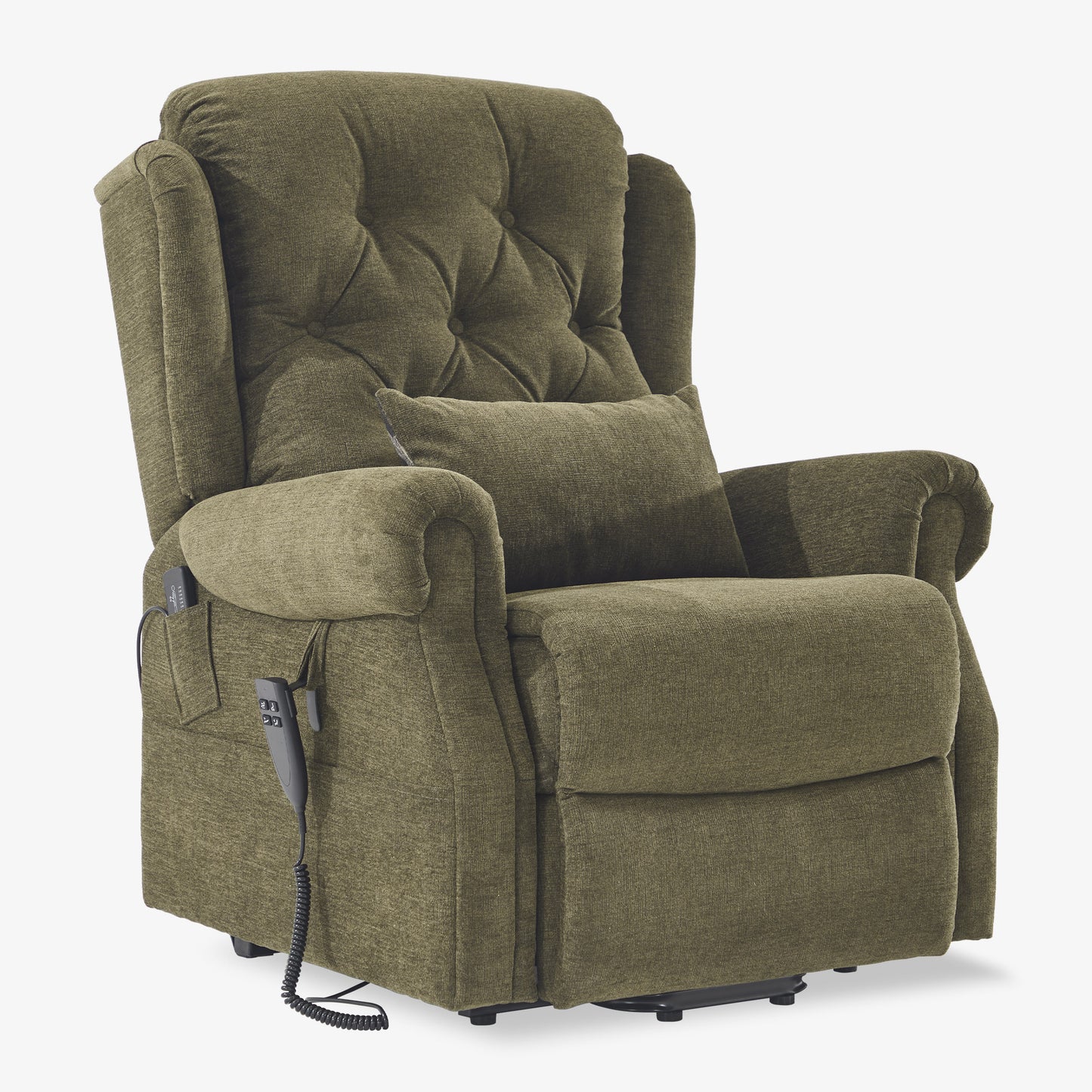 9199 Power Lift Recliner With Heat&Massage(Medium, Chenille Green)