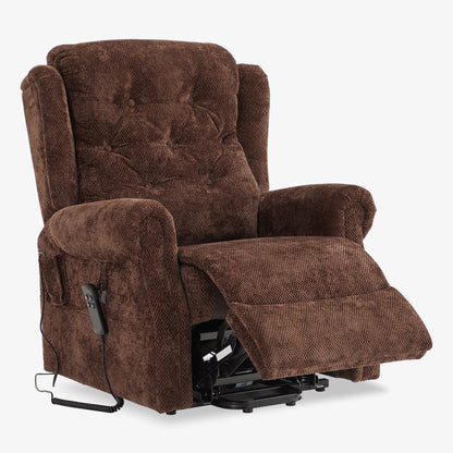 9199 Power Lift Recliner With Heat&Massage(Medium, Chenille Brown)