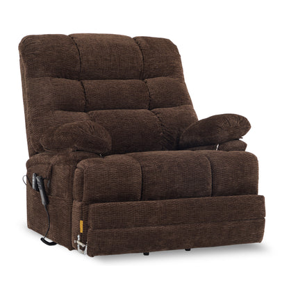 Big And Tall Recliners 500 Lbs - Extended Footrest, Lay Flat, Heat & Massage