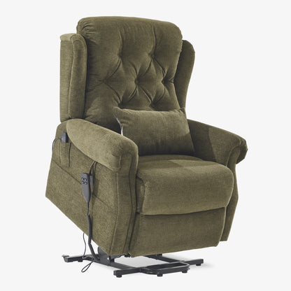 9199 Power Lift Recliner With Heat&Massage(Medium, Chenille Green)