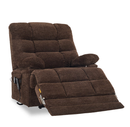 Big And Tall Recliners 500 Lbs - Extended Footrest, Lay Flat, Heat & Massage