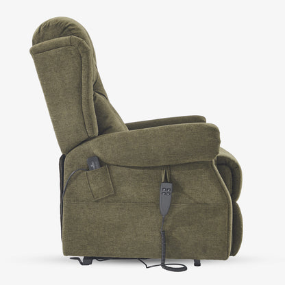 9199 Power Lift Recliner With Heat&Massage(Medium, Chenille Green)