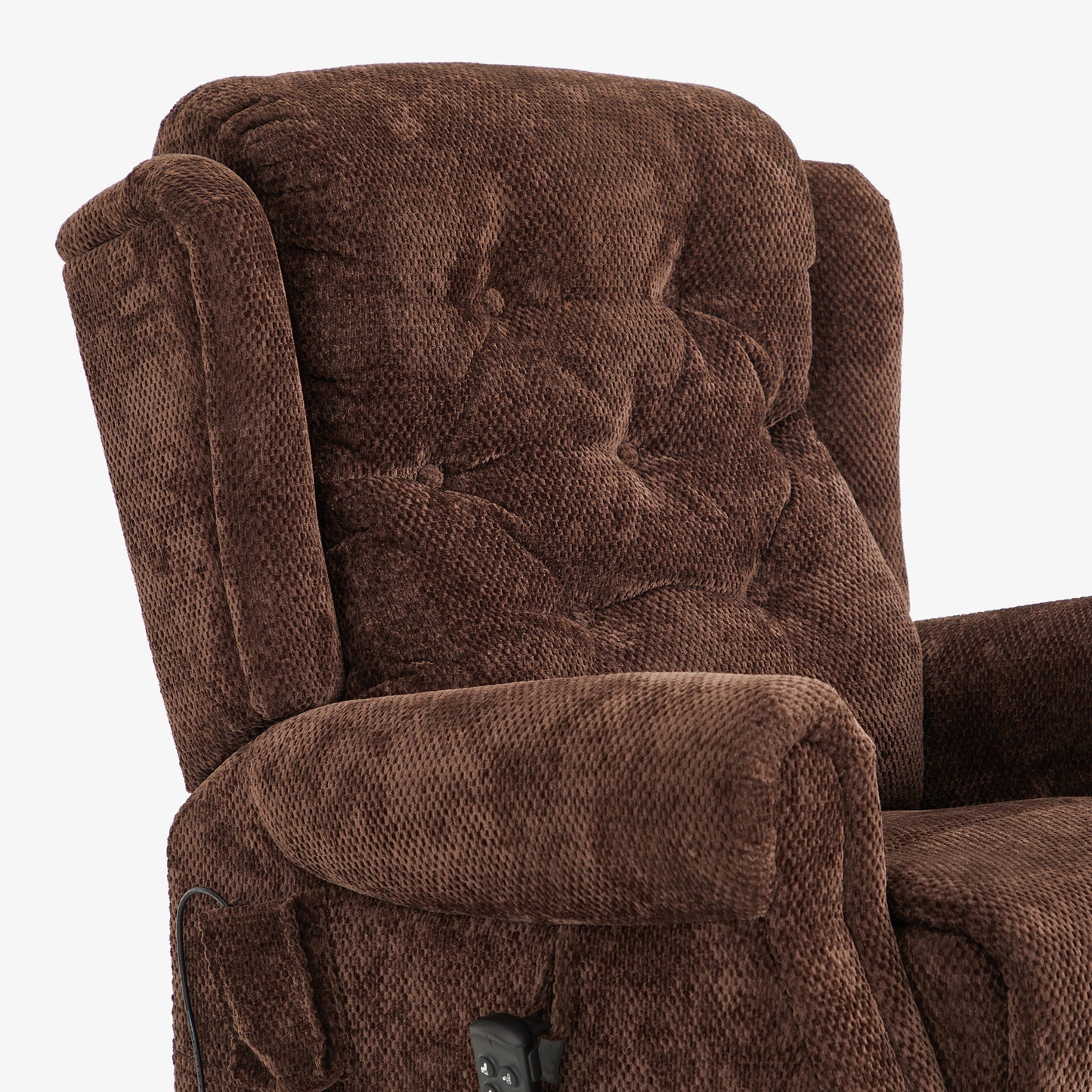 9199 Power Lift Recliner With Heat&Massage(Medium, Chenille Brown)