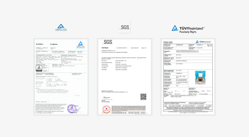 TÜV & SGS Certification