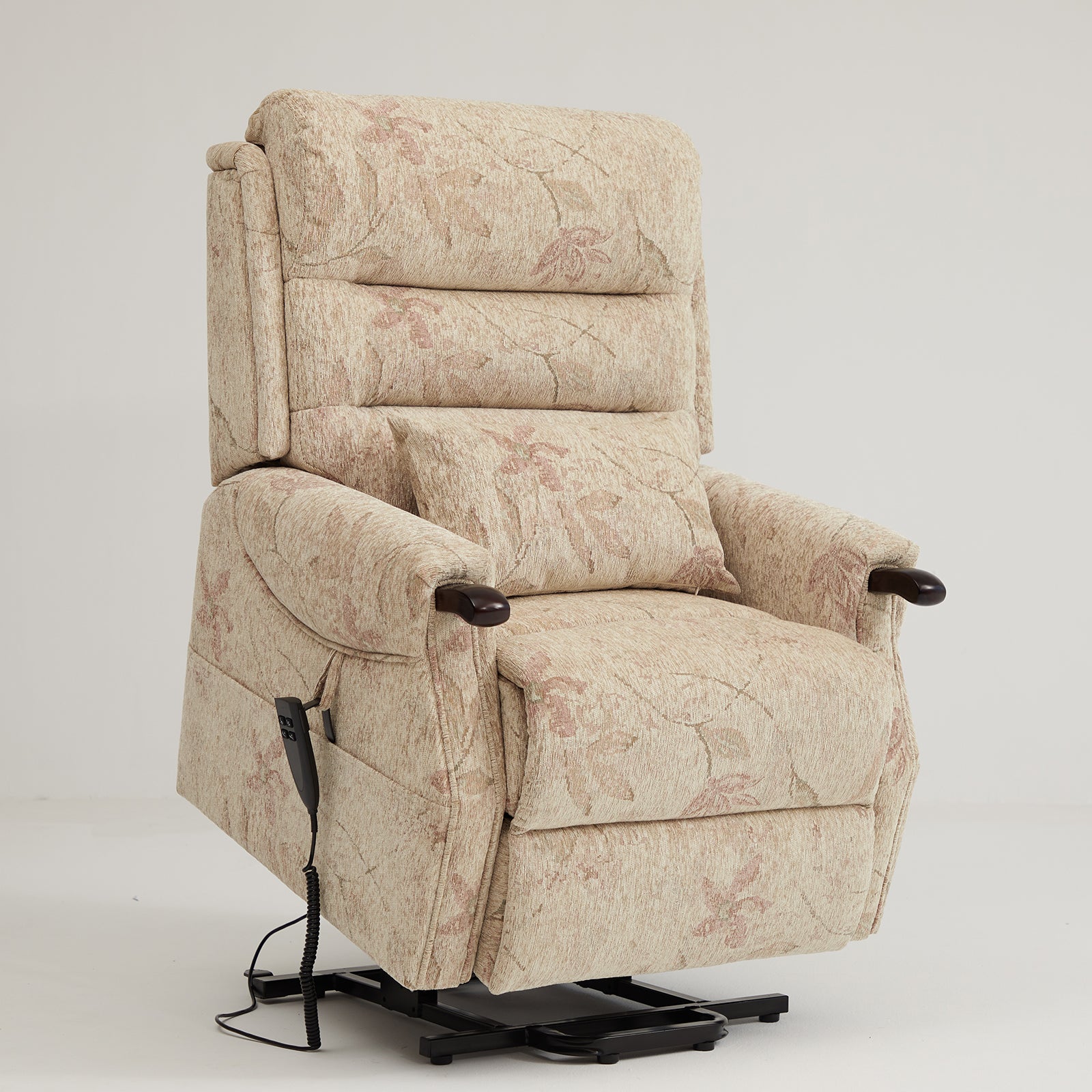 Beige oversized online recliner