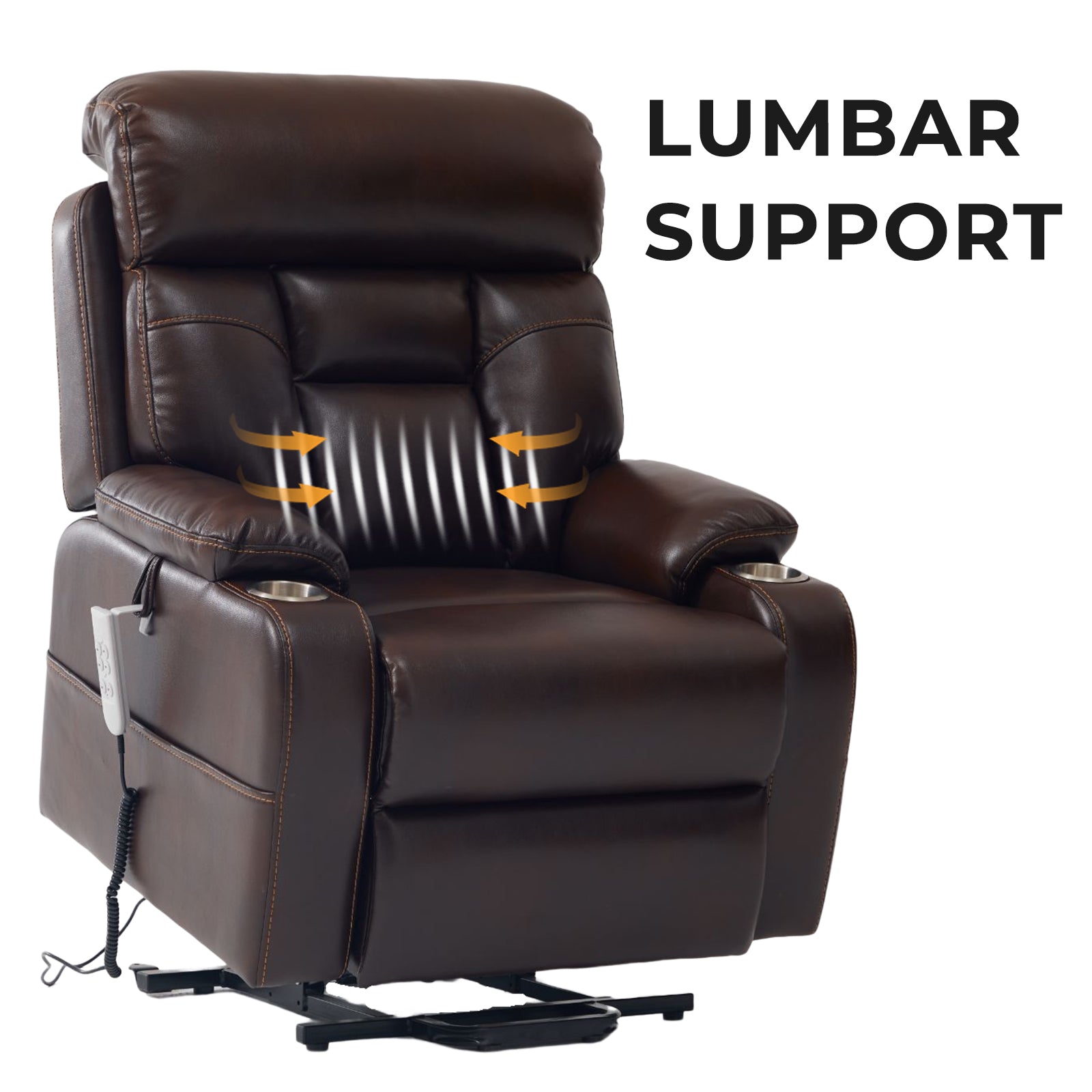 Recliner chair with 2025 adjustable lumbar support