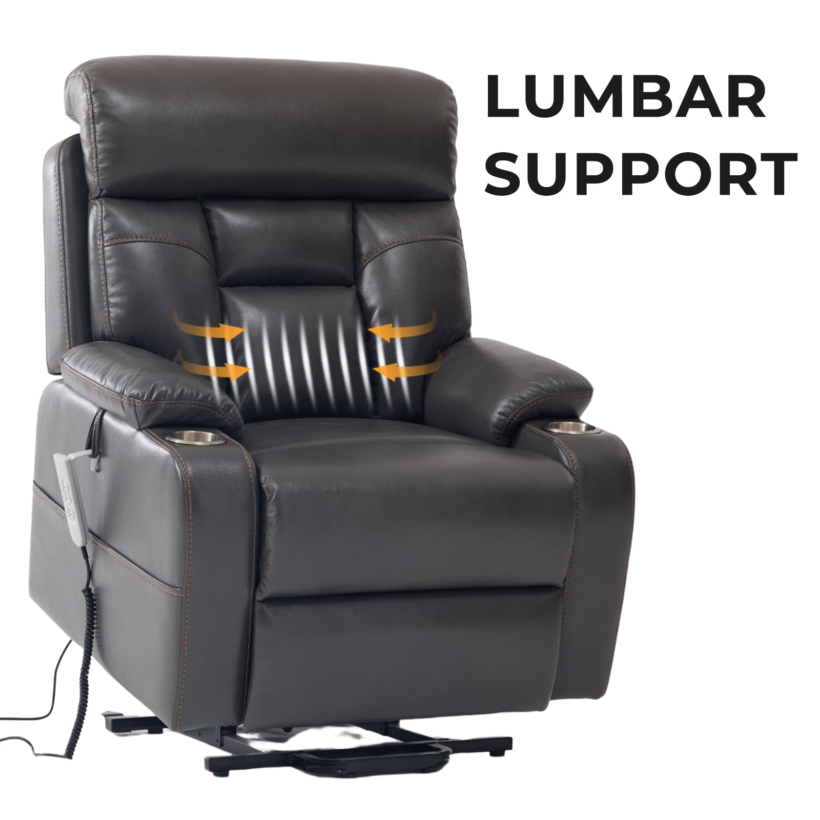 9181 Three Motor Recliner Chair With Lumbar Support Lay Flat