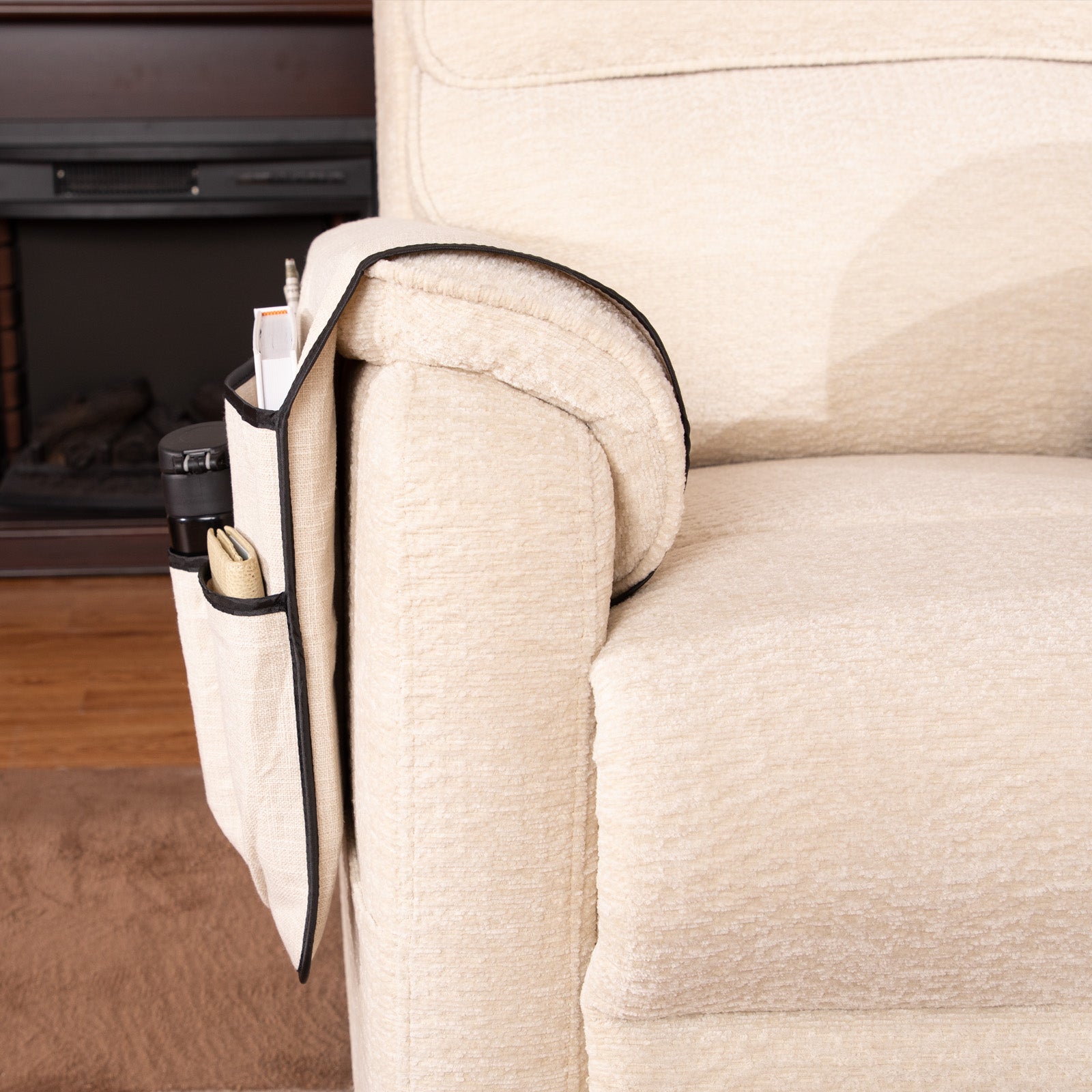 Armrest caddy for discount recliners